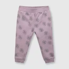Pantalón De Bebe Niña Flores Violeta (3 A 36 Meses)