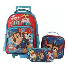 Mochila Escolar Set De 3 Piezas Turquesa