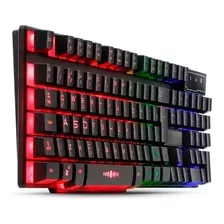 Teclado Gamer Com Led H'maston Ak-600 Cor De Teclado Preto Idioma Português Brasil