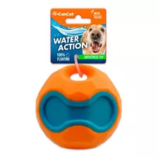 Juguete Perro Mega Pelota Water Action Cancat Color Naranja Con Azul
