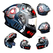 Casco Moto Girs Negro Rojo Abatible Hro Certificado Deportiv