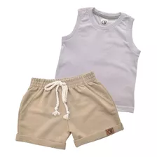 Conjunto Shorts E Regata Bebê Natal Ano Novo Reveillon