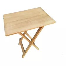 Mesa Mesita Auxiliar De Madera Pino Plegable 64x39 Cm