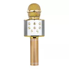 Hopemob Microfono Inalambrico Karaoke Bocina Bluetooth Mp3 Color Dorado