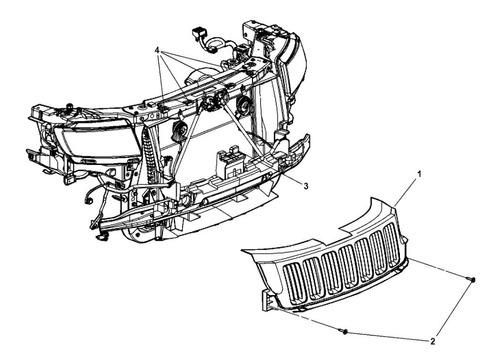 Mascara Radiador Mopar Jeep Grand Cherokee 3.6l 2011-2013 Foto 2