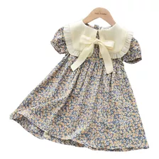 Vestido Infantil Floral Verão Meninas Casual Fresquinho