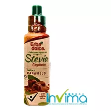 Stevia Organica Liquida Sabor A Caramelo Para Café, Postres