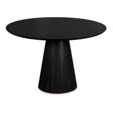 Mesa De Jantar Cone 90cm Tampo E Base Madeira Ébano