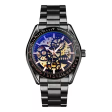 Reloj Deportivo Automatico Burk 9194 Elegante Analogico ! Color De La Malla Negro