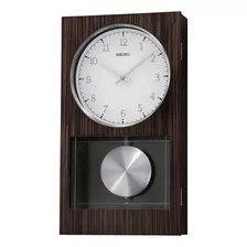 Seiko Reloj De Pared Moderno De Madera Oscura Con Péndulo .