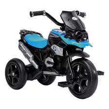 Triciclo Para Niños Con Diseño De Moto Y Luz Frontal Color Azul