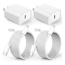 Cargador 20w Para iPhone 14 Plus Mas Cable De 2 Metros