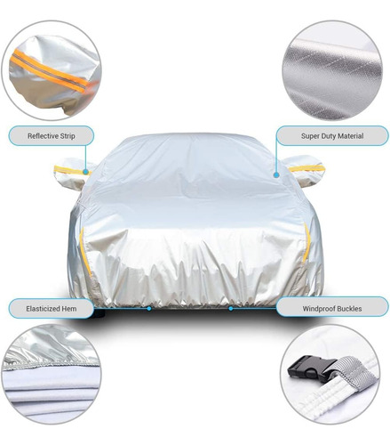 Tecoom Heavy Duty Car Cover With Straps And Buckles Fit 201  Foto 5