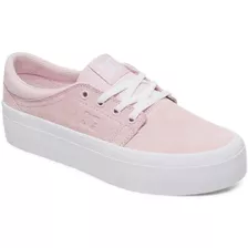 Tênis Dc Feminino Plataform Rosa Trase Original Frete Grátis