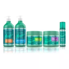 Cacho Mágico Shampoo + Creme + Máscara + Gelatina + Fluido