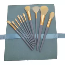 Kit De Maquiagem - Limpeza De Pele / Make Com 10 Pinceis 