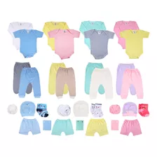 Body Bebê + Mijão So Liso Kit C/36 Peças Roupa Bebê Bory