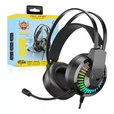 Headset Gamer Com Microfone E Led Rgb Preto Ovleng -gt-68