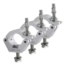 3pz Clamp Hamburgesa Metal 1 1/4 P/ Luces Led Dj Estructura