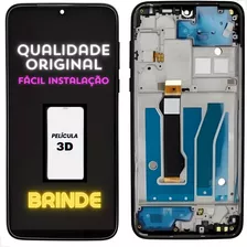 Tela Frontal Display Compativel Moto G8 Plus Xt2019 C/ Aro