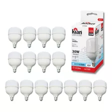 Kit 15 Lâmpadas Led Bulbo 30w E27 Branco Frio 6500k Bivolt