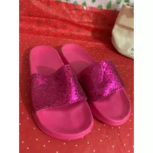 Sandalias Chalas Damas Con Glitters 36 Al 41 3 Colores 