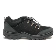 Zapatilla Hombre Deportiva Trekking Clasica Negro Oferta