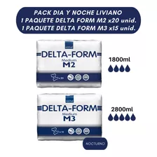 Pack X2 Paq. Pañal Adulto Deltaform Día M2 + Noche M3