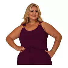 Blusa Plus Size Regata Feminina Alça Larga Blusinha Calor