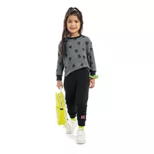 Roupa Infantil Menina Conjunto De Moletom Coração 