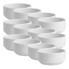 Bowl Compotera Porcelana Blanca Verbano Línea Távola X12