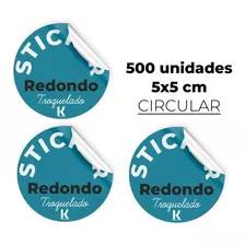 500 Etiquetas Adhesivas O Sticker Adhesivo 5x5cm Circular