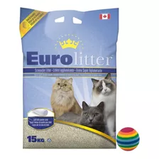 Arena Sanitaria Aglomerante Eurolitter 15 Kg + Regalo