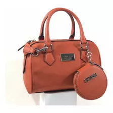 Bolsa Guess Bryce Box Satchel Naranja Medio