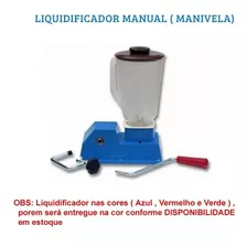 Liquidificador Manual A Manivela Até 2500 Rpm ( Manivela ) Cor Azul