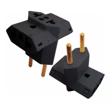 Kit 5 Pc Plug Adaptador Tomada Novo Preto Benjamin T 10/20a