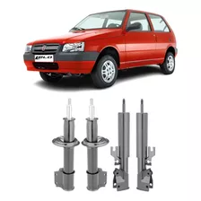 4 Amortecedores Fiat Uno Mille Way Economy 1.0 F.flex 2p