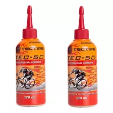 Par Óleo Lubrificante Tectire Tec-50 Bio Cera Bike 120ml