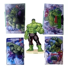 Estojo Maleta Escolar 86 Peças Canetinha Lapis Modelo:hulk