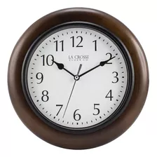 La Crosse Clock 404-2625 10 In Linwood Quartz Wood Wall Cloc