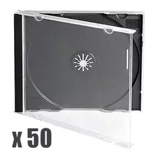 Estuche Acrílico Para Cd/dvd X 50u Case Disco Espesor 10.4mm