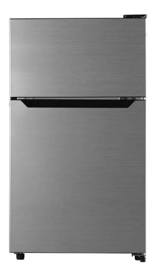 Refrigerador Frigobar Hisense Rt33d6aae Stainless Silver Con Freezer 3.3 Ft³ 115v