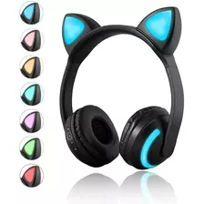 Audífonos - Orejas De Gato, Rgb 7 Colores Zw19 Bluetooth 