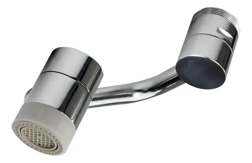 Extensor De Torneiras Universal Aerador Giratório Splash Prateado Brilhante