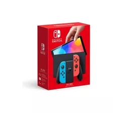 Nintendo Switch Oled 64gb Neon Azul Rojo + Smash Ultimate 