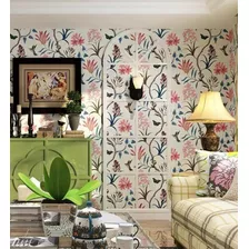 Papel Mural Pvc Estampado Flores