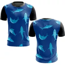 Camiseta Camisa Frente E Costas Tubarão Alto Mar Pesca Hd 07