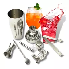 Kit Barman Coqueteleira E Acessorios Aço Inox Caipirinha