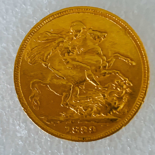 Moeda Libra Ouro Puro 8.0gr. 1898, 22mm.estado Excelente.