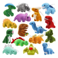 Paquete De 16 Dinosaurios De Peluche A Granel, Mini Figuras 